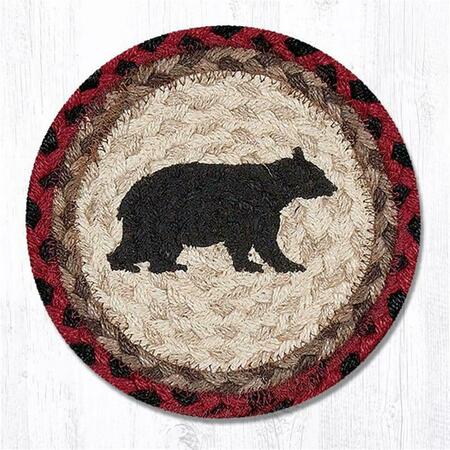 CAPITOL IMPORTING CO 7 x 7 in. Cabin Bear Printed Round Swatch 79-395CB